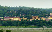 Panoramic front view of ashram